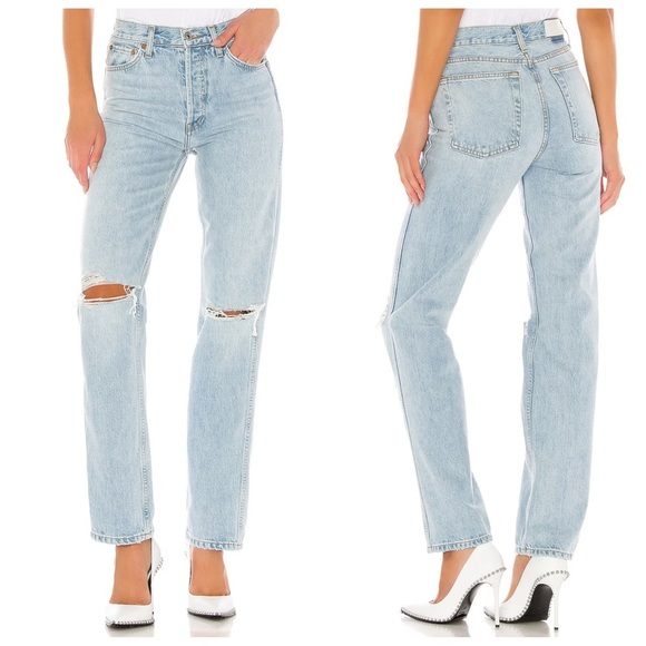 Nwt RE/DONE 90s High-Rise Loose Straight-Leg Jeans - Picture 1 of 11